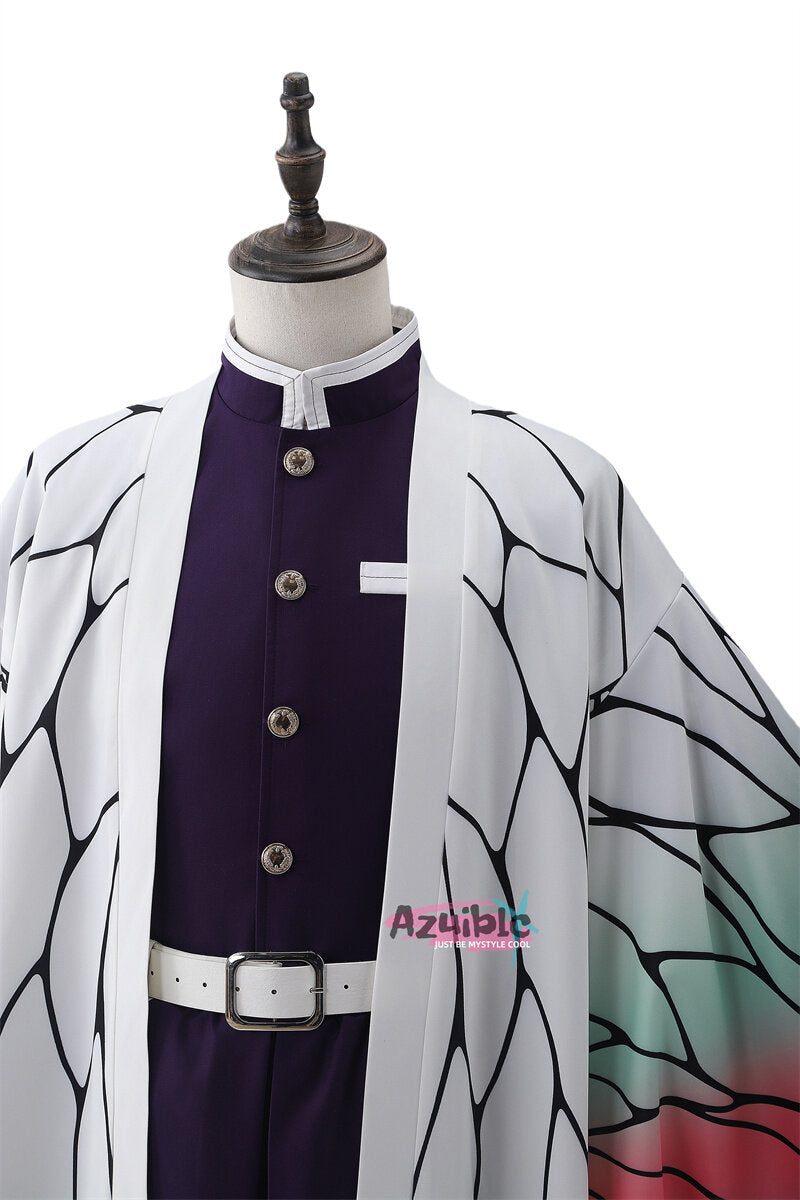 Azuiblc　鬼滅の刃　胡蝶 しのぶ　コスプレ衣装　ハロウィン　羽織　蟲柱　仮装 - Azuiblc