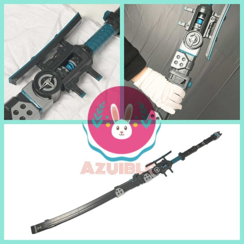 Azuiblc ゼンゼロ　月城柳 コスプレ 武器 骸薙ぎ 鞘付き 可変式 183CM 薙刀 日本刀 PLA製 剣 刀 - Azuiblc