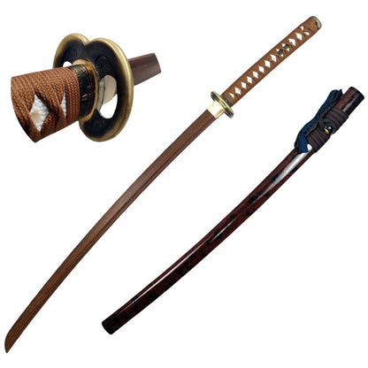 Azuiblc るろうに剣心-明治剣客浪漫譚- 日本風 装飾品　緋村剣心逆刃刀　103cm 汎用刀　仕上げ模造刀　レプリカ　和風　コスプレ道具 唐風　模造刀　木刃　樹脂刃　工芸品　武士刀　サムライ　ソード　ハロウィン - Azuiblc