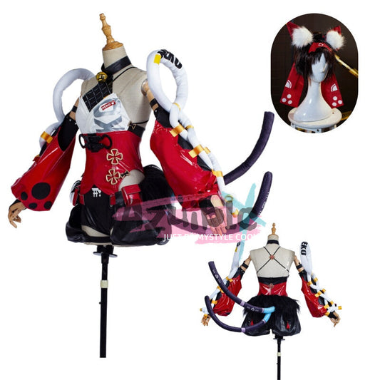 Azuiblc　ゼンレスゾーンゼロ　猫宮又奈　コスチューム　邪兎屋　コスプレ衣装　イベント　腿飾り付き　Azyf019 Azuiblc