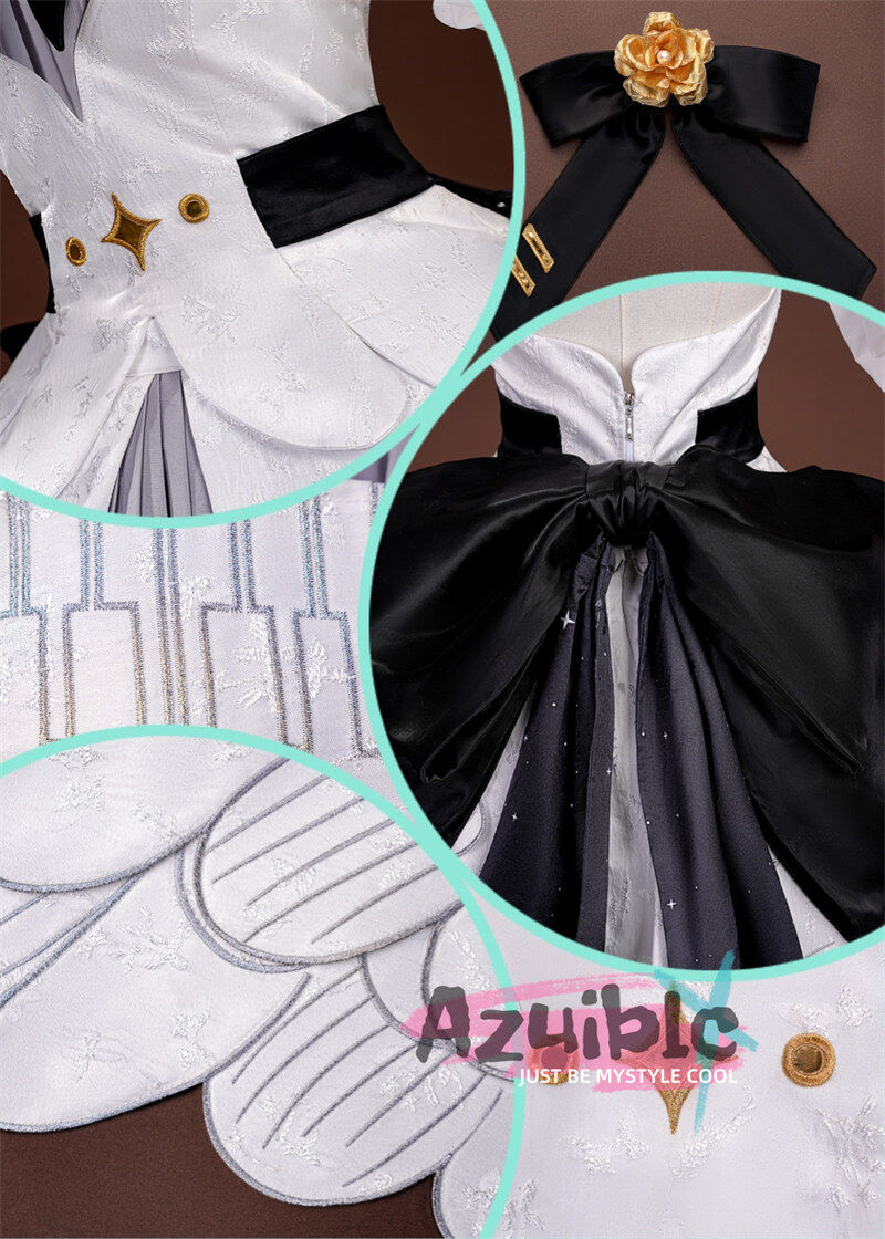 Azuiblc 初音ミク 　シンフォニー2025  舞台服　ワンピース　礼服　白色　王冠付き　講演 0周年記念 舞台衣装 | 王冠付き白ワンンピース礼服セット コスプレ - Azuiblc