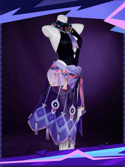 在庫納品　Azuiblc 原神 シトラリ 髪飾り付き コスプレ衣装 コスチュームセット 金属アクセサリー グッズ げんしん cosplay - Azuiblc