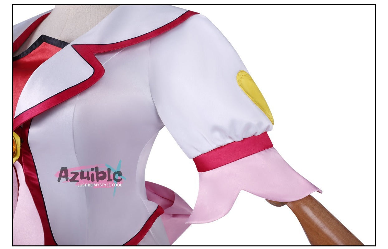 Azuiblc　ドキドキ!プリキュア 円亜久里　コスプレ衣装　キュアエース 　ドレス　ワンピース　イベント　仮装　可愛い
