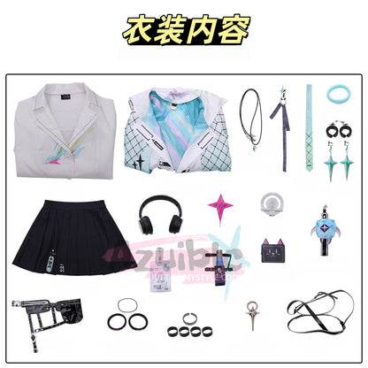 Azuiblc　鳴潮 リンネー コスプレ衣装　イベント　仮装　イヤホーン＋イヤリング付　ウィッグ追加可能