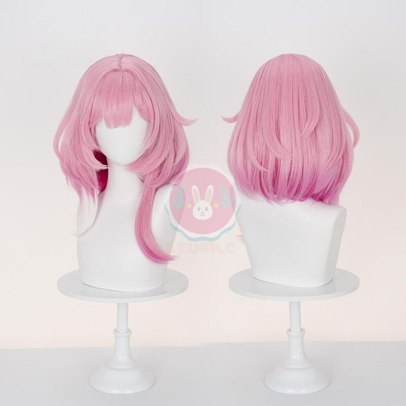 Azuiblc 崩壊スターレイル キュレネ サンデー コスプレ ファイノン ウィッグ ピンク 白 グラデーション ネット付き 耐熱 かつら 鬘 WIG  コスプレ道具 Azuiblc