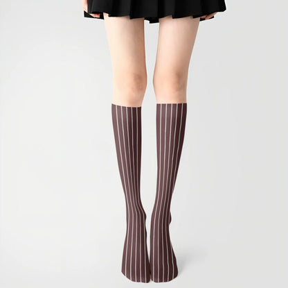 Azuiblc　魔法少女まどかマギカ  巴 マミ ニーハイソックス タイツ  ともえ マミ ストッキング 涼感シリーズ 光沢オーバーニーソックス - Azuiblc