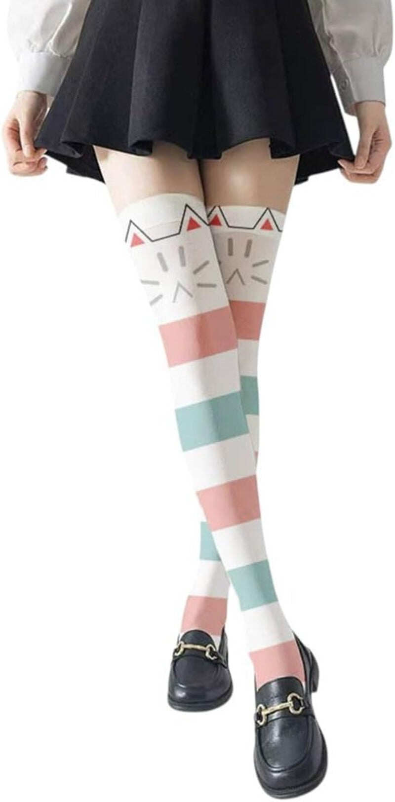 Azuiblc 崩壊スターレイル ハイソックス ホタル 46cm ソックス コスプレ小物 コスプレ グッズ 道具 小物 薄手 渋谷 原宿系 JK ロリータ 夏 アニメ 女の子 - Azuiblc