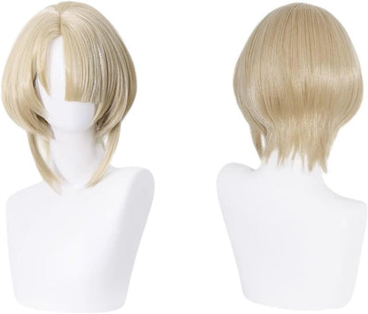 【Azuiblc】原神 放浪者 散兵 コスプレ ウィッグ 姫カット パープル 紫 グラデーション ネット付き 耐熱 おしゃれ グッズ アニメ かつら 鬘 WIG コスプレ道具 小物 - Azuiblc