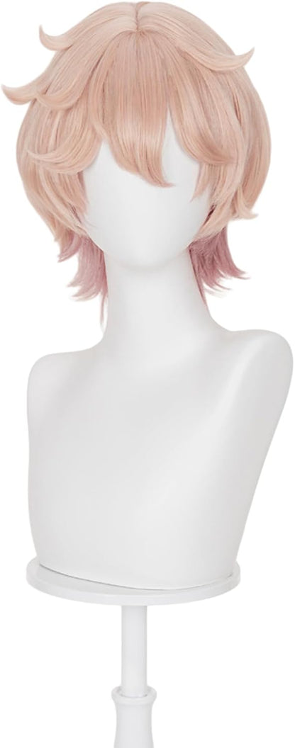 【Azuiblc】原神 放浪者 散兵 コスプレ ウィッグ 姫カット パープル 紫 グラデーション ネット付き 耐熱 おしゃれ グッズ アニメ かつら 鬘 WIG コスプレ道具 小物 - Azuiblc