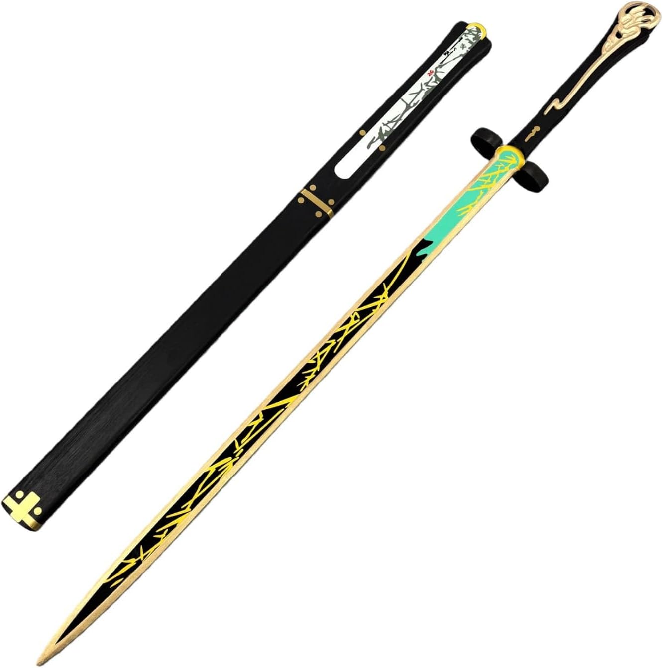 Azuiblc】仇遠 きゅうえん 迅刀 2つ割り コスプレ 武器 木製 110cm 刀