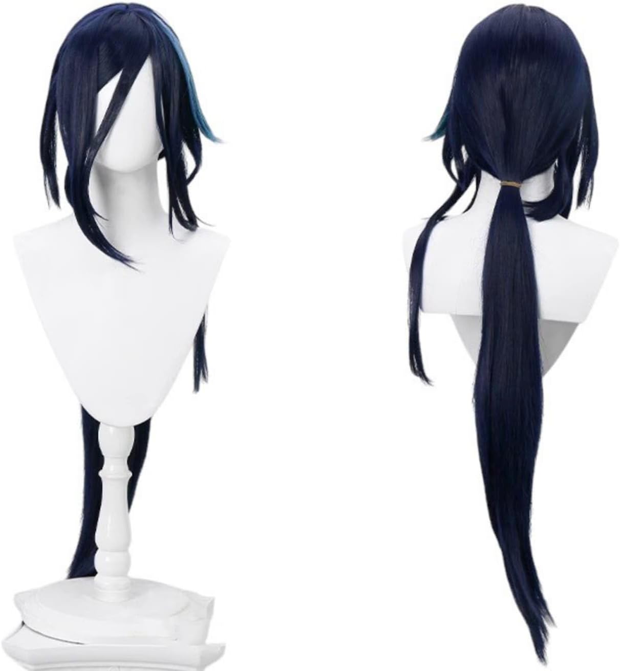 【Azuiblc】原神 放浪者 散兵 コスプレ ウィッグ 姫カット パープル 紫 グラデーション ネット付き 耐熱 おしゃれ グッズ アニメ かつら 鬘 WIG コスプレ道具 小物 - Azuiblc