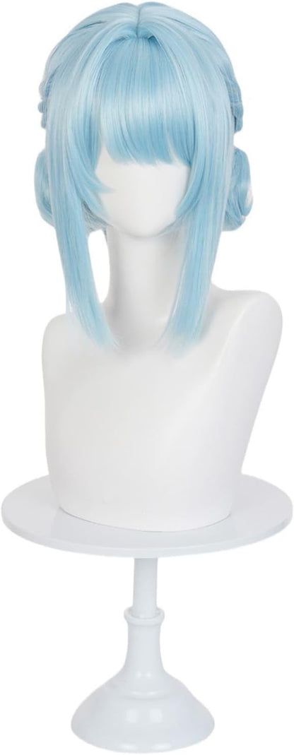 【Azuiblc】原神 放浪者 散兵 コスプレ ウィッグ 姫カット パープル 紫 グラデーション ネット付き 耐熱 おしゃれ グッズ アニメ かつら 鬘 WIG コスプレ道具 小物 - Azuiblc