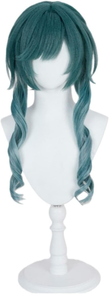 【Azuiblc】アークナイツ：エンドフィールド　ザイヒ コスプレ ウィッグ 青色 シスター 静語伝道会 ネット付き 耐熱 かつら 鬘 コスプレ道具 小物 - Azuiblc