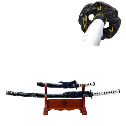 【Azuiblc】ゴースト・オブ・ツシマ 木製刀 菖蒲 ショウブ 刀 2本セット Ghost of Tsushima コスプレ道具 太刀 脇差 居合刀 美術刀 日本刀 武器 小物 撮影用 COSPLAY