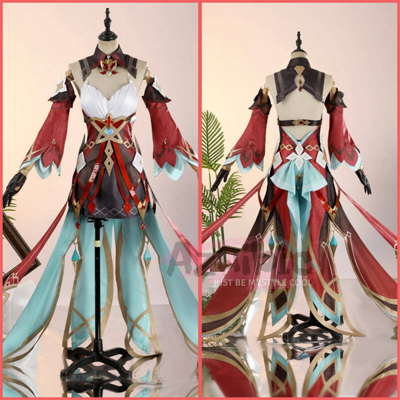 Azuiblc 原神 アリス  コスプレ衣装 魔女　魔女会・コードA　コスチューム ハロウィン　ナドクライ編　仮装　ワンピース　帽子付き　3d樹脂パーツ - Azuiblc