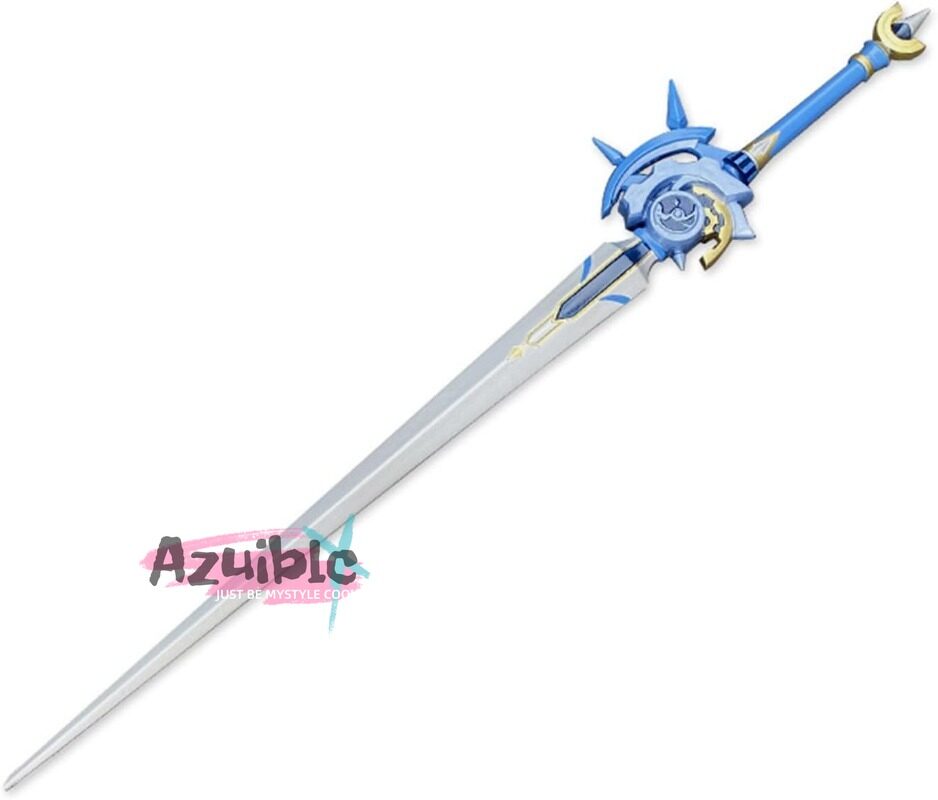 Azuiblc 原神  静水流転の輝き 片手剣 フリーナ 水神 100CM 武器 PU製 剣 刀 武器 コスプレ道具 Cosplay 道具 コスプレグッズ コレクション グッズ コスプレ小物 cosplayAzd19 - Azuiblc