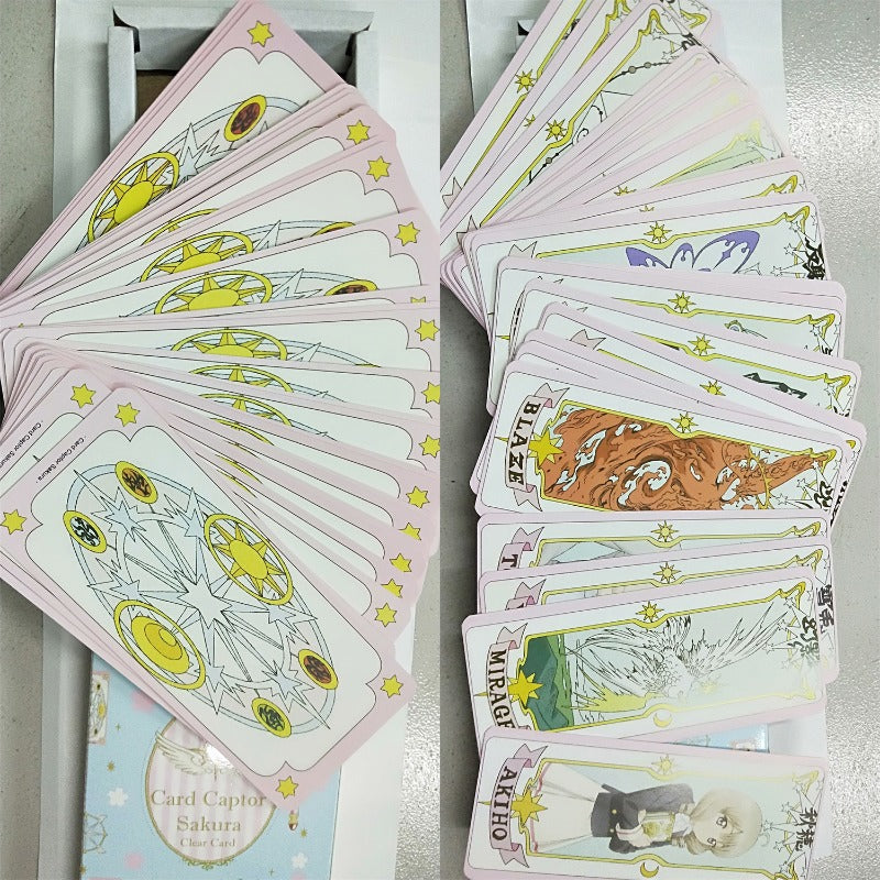 Azuiblc  クロウカード さくらカード クリアカード カードキャプターさくら コスプレ 道具 小物 中国並行輸入品 コレクション Collection 卓上 タロットカード 遊び 占いカード 誕生日 プレゼント 魔法少女 ピンク色 木之本桜 アニメ 萌えグッズ クリスマスプレゼント - Azuiblc