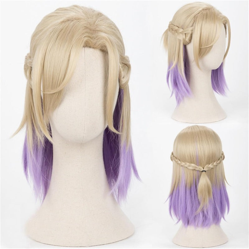 Azuiblc　ツイステッドワンダーランド　アズール・アーシェングロット コスプレ ウィッグ　ツイステ ウィッグネット付き 耐熱 人気 おしゃれ グッズ アニメ かつら 鬘 WIG コスプレ道具 ネット 小物 ハロウィン 祭り - Azuiblc