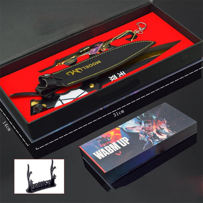 Azuiblc  ヴァロラント ミニチュア 　22cm 17cm ジェット セージ 合金 未開刃 レプリカ フィギュア ソード 剣 欧米風 西洋剣 ミニ武器 片手剣 工芸品 インテリア装備品 おみやげ - Azuiblc