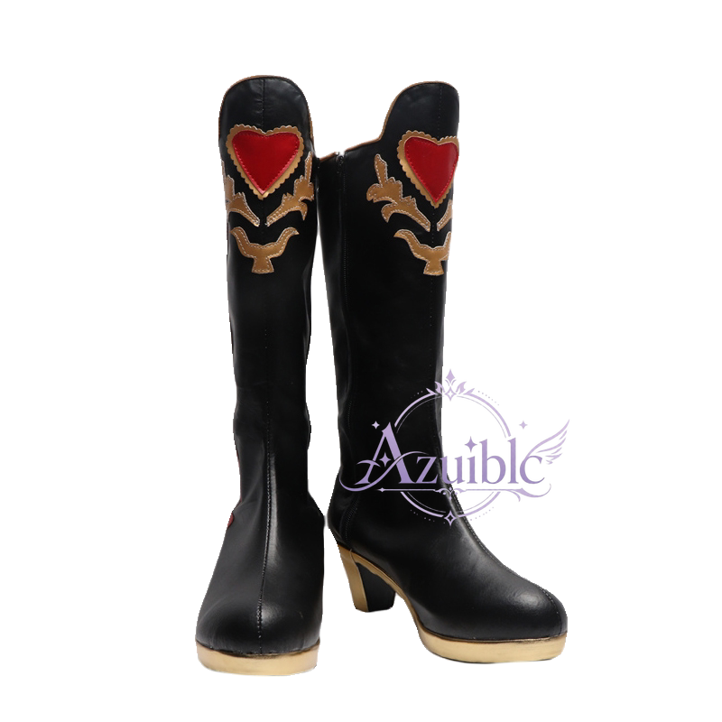 Azuiblc ツイステ リドル・ローズハート Riddle Rosehearts コスプレ靴｜ハロウィン ハイヒール リドル ハイヒール オーダーメイド