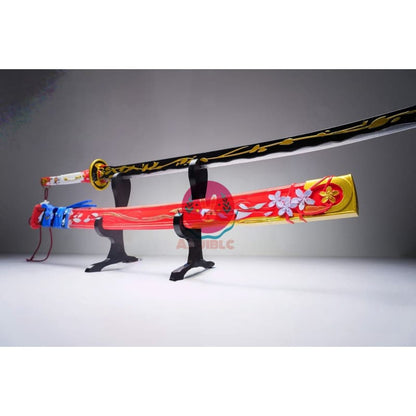【Azuiblc】鳴潮 緋雪 hiyuki 日本刀 コスプレ道具 武器 130cm 鞘付き 太刀 PLA製 コスプレ Cosplay 道具 小物 舞台 イベント