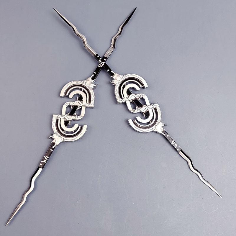 Azuiblc アークナイツ 明日方舟 インドラ ラップランド ミニチュア　武器モデルダイキャスト製　武器レプリカ　アクセサリー - Azuiblc