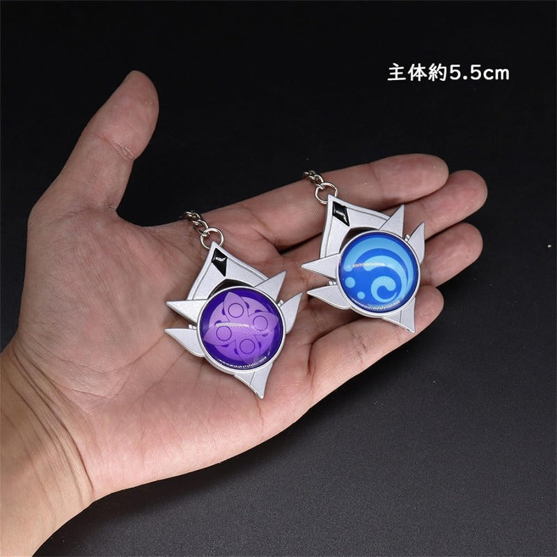 azuiblc 原神　 スカラマシュ 放浪者 神の目 　キーホルダー風 散兵 グッズ 合金 キーチェーン 観賞用 コスプレ 道具 小物 おしゃれ 人気 誕生日プレゼント ミニチュア インテリアAzd21 - Azuiblc