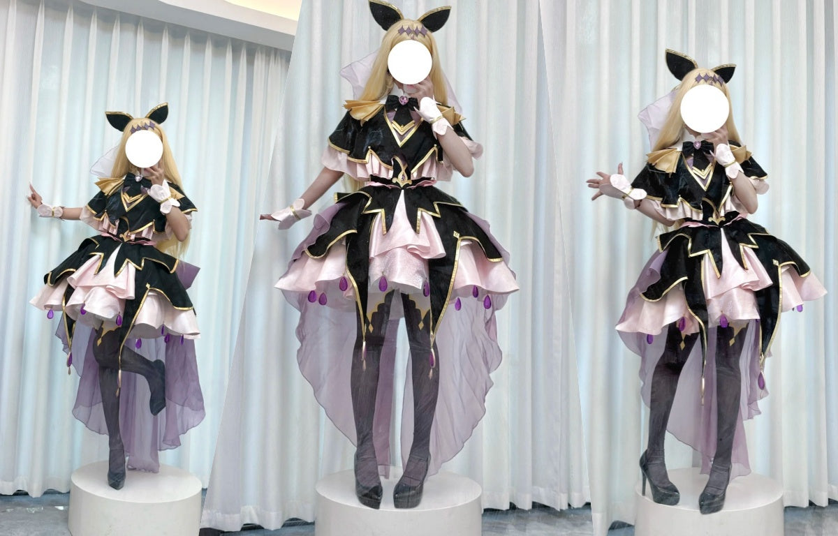 Azuiblc　名探偵プリキュア 森亜るるか 　キュアアルカナ・シャドウ 　コスチューム　コスプレ衣装　ワンピース