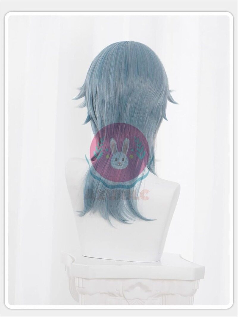 Azuiblc崩壊  スターレイル サンデー コスプレ ウィッグ 青灰色 ネット付き 耐熱 かつら 鬘 WIG ロング コスプレ道具 小物 - Azuiblc