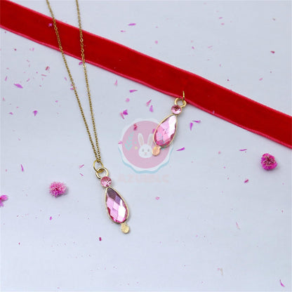 【Azuiblc】魔法少女まどか☆マギカ コスプレ小物 鹿目まどか ネックレス ソールジェーム 調整可能 首飾り ピンク色 雫型 まどマギ 金属 コスプレ 道具 アクセサリー Cosplay グッズ 人気 変装 仮装 撮影 祭り イベント