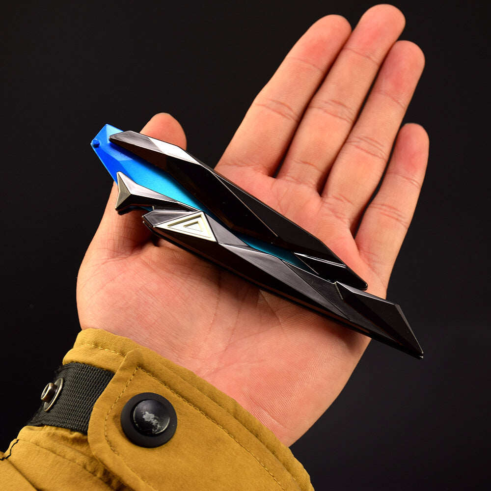 Azuiblc ヴァロラント　シンギュラリティー バタフライナイフ　22cm　ミニチュア　工芸品　合金製　VALORANT　武器　ダイキャスト製　アクセサリー - Azuiblc