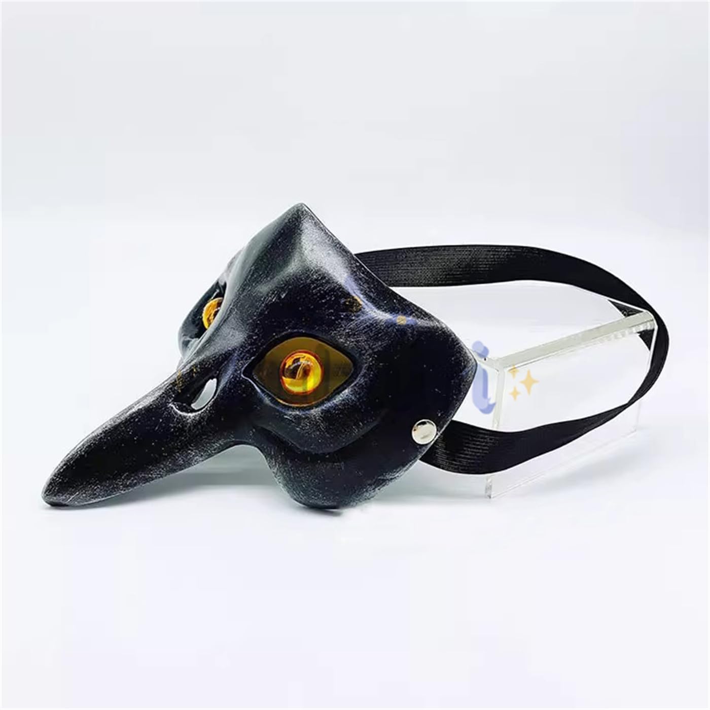 Azuiblc ツイステ コスプレ道具 学園長の仮面 ディア・クロウリー マスク カラス 鴉 飾り 装備 アクセサリー コスプレ アンティーク風 イベント グッズ 道具 小物 - Azuiblc