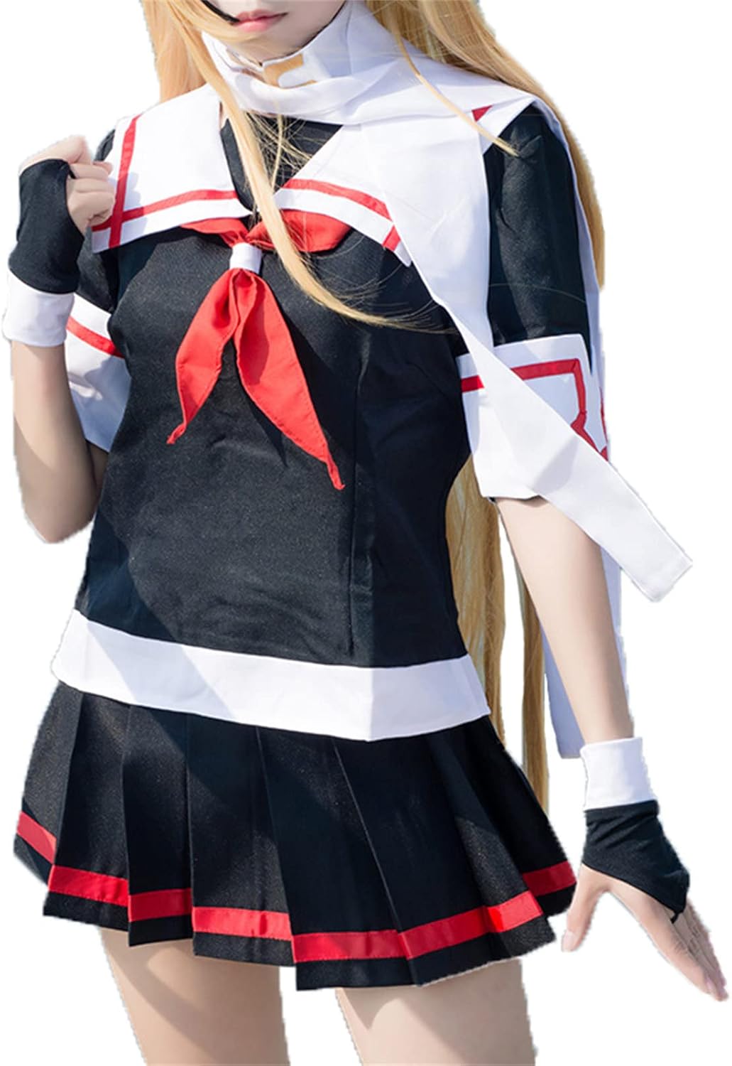Azuiblc 艦これ 島風 しまかぜ コスプレ衣装 コスチュームセット 駆逐艦 セーラー服 グッズ 日常服 演出服 舞台装 撮影 制服 服装 アニメ cosplay 変装 - Azuiblc