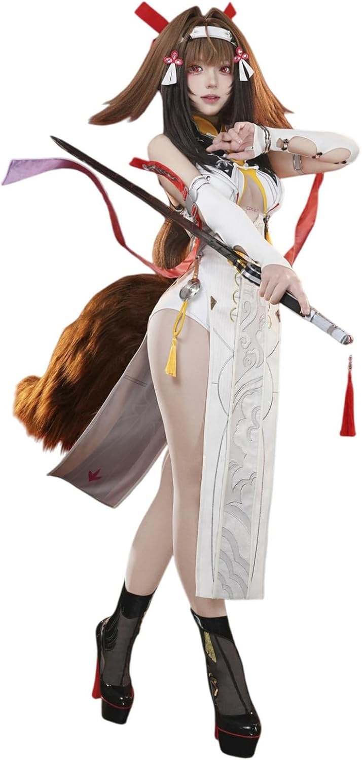 【Azuiblc】ゼンゼロ 葉瞬光 コスプレ 衣装 靴カバー付き 金属アクセサリー チャイナドレス チャイナ服 コスチュームセット ゼンレスゾーンゼロ cosplay - Azuiblc