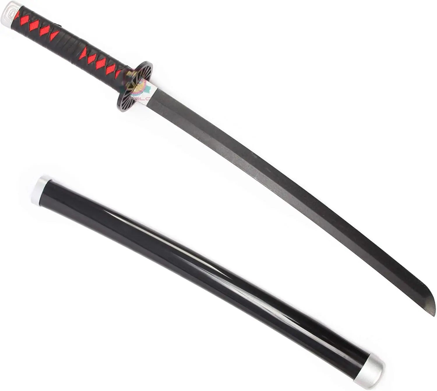 Azuiblc　鬼滅の刃　日輪刀　伊黒小芭内 大人用 100cm蛇柱 いぐろおばない 日本刀 模造刀 木製 コスプレ 武器 鍔 時代劇 コスプレ パーティーグッズ コレクション Azuiblc
