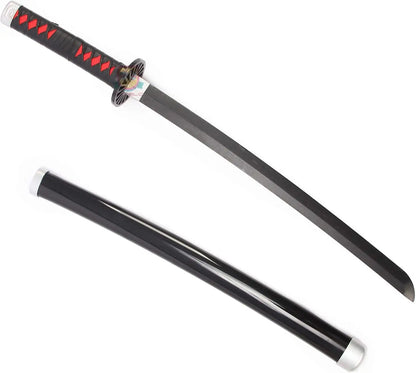 Azuiblc　鬼滅の刃　日輪刀　伊黒小芭内 大人用 100cm蛇柱 いぐろおばない 日本刀 模造刀 木製 コスプレ 武器 鍔 時代劇 コスプレ パーティーグッズ コレクション Azuiblc