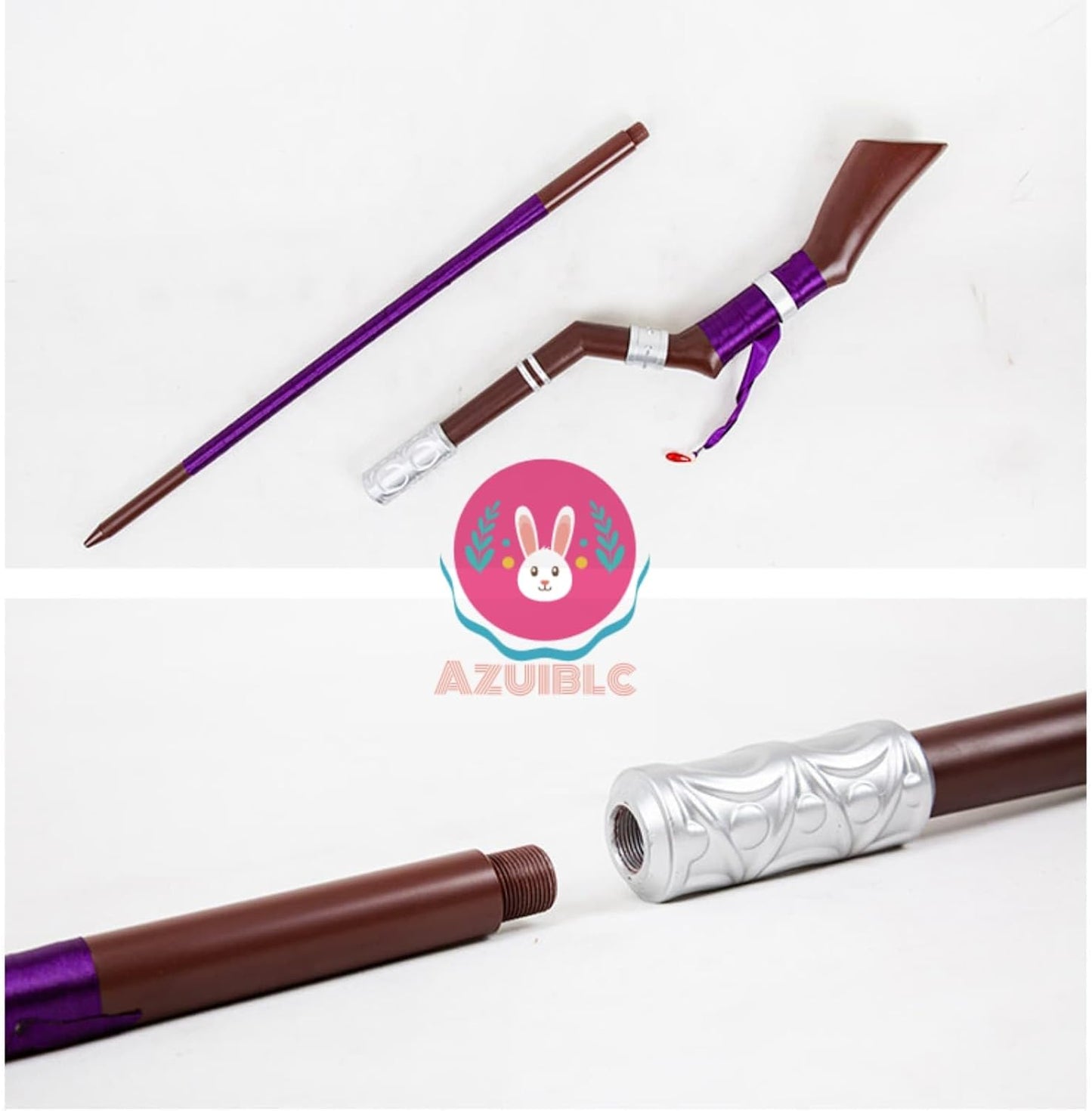 【Azuiblc】葬送のフリーレン フェルン 杖 魔法の杖 1：1再現 147cm 木製＋金属製 武器 2つ割り コスプレ道具 Cosplay 観賞 コレクション グッズ コスプレ小物