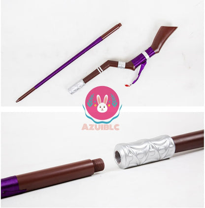 【Azuiblc】葬送のフリーレン フェルン 杖 魔法の杖 1：1再現 147cm 木製＋金属製 武器 2つ割り コスプレ道具 Cosplay 観賞 コレクション グッズ コスプレ小物