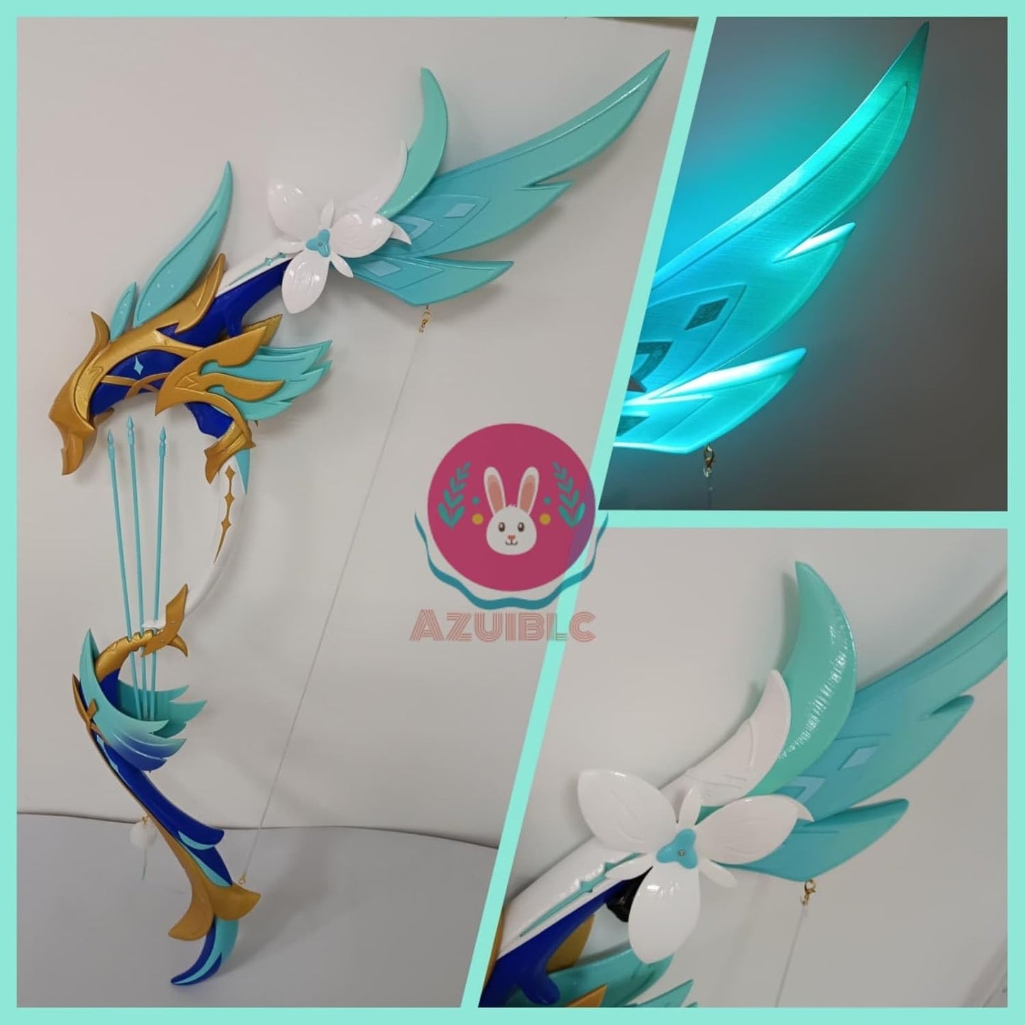 [Azuiblc] Genshin Impact: Dawn of the Dead - 110cm Glowing Arrow (Venti) - PVC Bow and Arrow - Cosplay Prop 