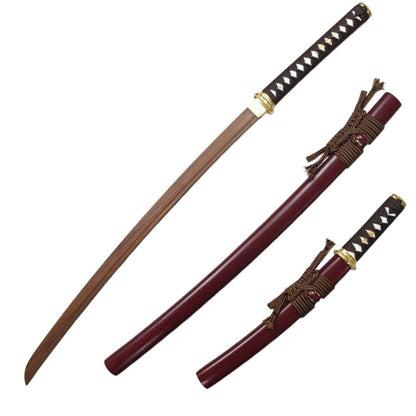 【Azuiblc】ゴースト・オブ・ツシマ 木製刀 菖蒲 ショウブ 刀 2本セット Ghost of Tsushima コスプレ道具 太刀 脇差 居合刀 美術刀 日本刀 武器 小物 撮影用 COSPLAY