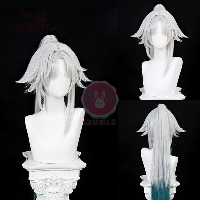 Azuiblc 崩壊スターレイル キュレネ サンデー コスプレ ファイノン ウィッグ ピンク 白 グラデーション ネット付き 耐熱 かつら 鬘 WIG  コスプレ道具 Azuiblc