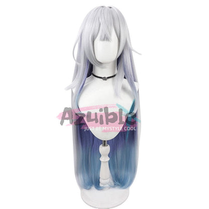 Azuibcl 原神　スカーク　 ウィッグ　125cm コスプレ道具　Skirk　虚淵の暗星　カツラ　罪人の徒、愚者の師Azw010 - Azuiblc