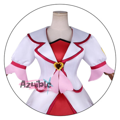 Azuiblc　ドキドキ!プリキュア 円亜久里　コスプレ衣装　キュアエース 　ドレス　ワンピース　イベント　仮装　可愛い