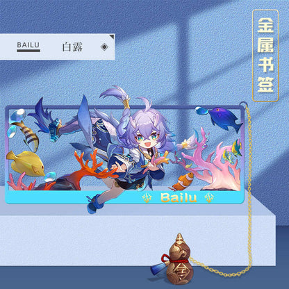 Azuiblc 崩壊スターレイル 　アナイクス　栞　9cm　キャストリス　ヒアンシー　サフェル　金属製　おもちゃ　萌えグッズ - Azuiblc