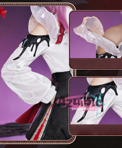 Azuiblc 崩壊スターレイル　長夜月　コスプレ衣装　記憶なのか　金属製パーツ　三月なのか　靴カバー付き　黄金裔　オロニクス　コスチューム - Azuiblc