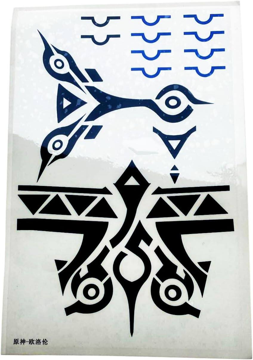 Azuiblc  原神 タトゥーシール 凝光 紗の幽蘭 コスプレ 小物 原神 太もも ボディーシール セット グッズ 人気 おしゃれ 飾り ファッション ハロウィン イベント 装備品 - Azuiblc