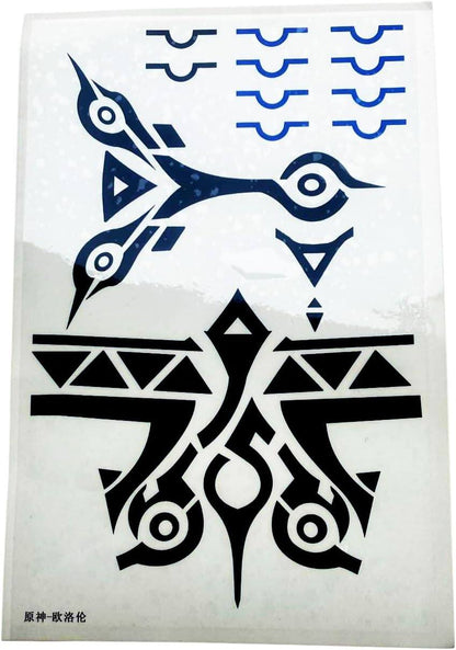 Azuiblc  原神 タトゥーシール 凝光 紗の幽蘭 コスプレ 小物 原神 太もも ボディーシール セット グッズ 人気 おしゃれ 飾り ファッション ハロウィン イベント 装備品 - Azuiblc