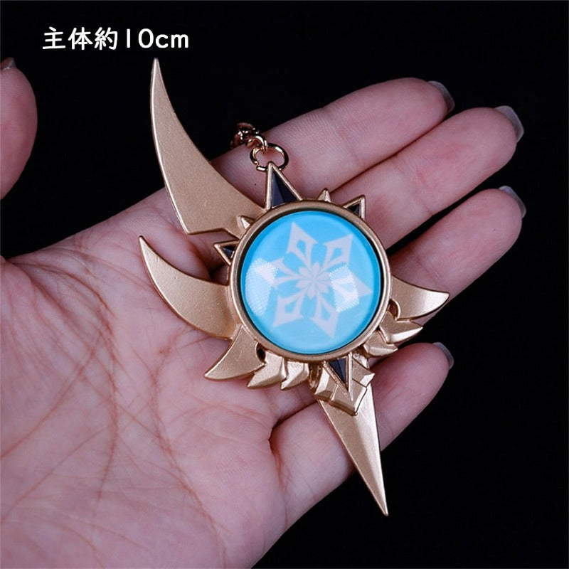 azuiblc 原神　 スカラマシュ 放浪者 神の目 　キーホルダー風 散兵 グッズ 合金 キーチェーン 観賞用 コスプレ 道具 小物 おしゃれ 人気 誕生日プレゼント ミニチュア インテリアAzd21 - Azuiblc