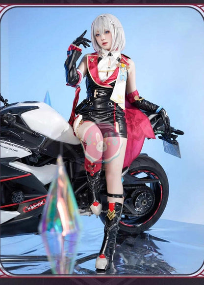 Azuiblc 崩壊スターレイル黄泉 よみ 赤  コスプレ衣装 コスチュームセット 金属アクセサリー グッズ タトゥーシール  おしゃれ アニメ cosplay 変装 仮装 撮影 祭り ハロウィン クリスマス イベント Azuiblc