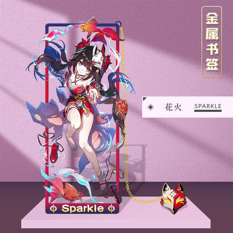 Azuiblc 崩壊スターレイル 　アナイクス　栞　9cm　キャストリス　ヒアンシー　サフェル　金属製　おもちゃ　萌えグッズ - Azuiblc